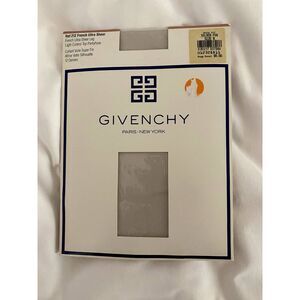 ViTG 90s Givenchy Pantyhose Size B French Ultra Sheer SILVER Light Control Top